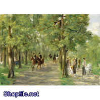 Tranh sơn dầu thi đua cưỡi ngựa